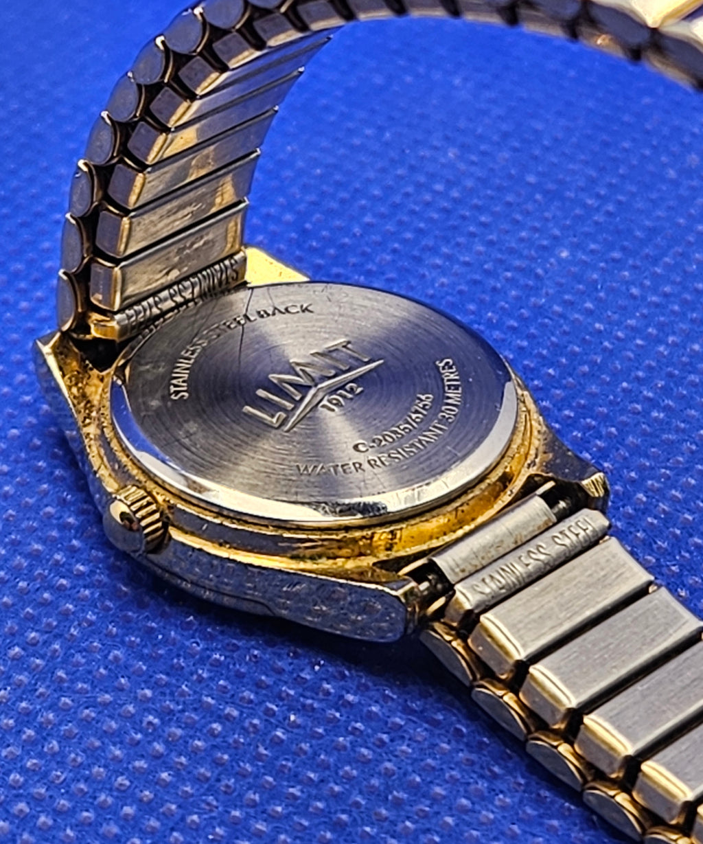 Limit 1912 — Two-Tone Easy-Read Quartz Watch with Full-Lume Glow Dial