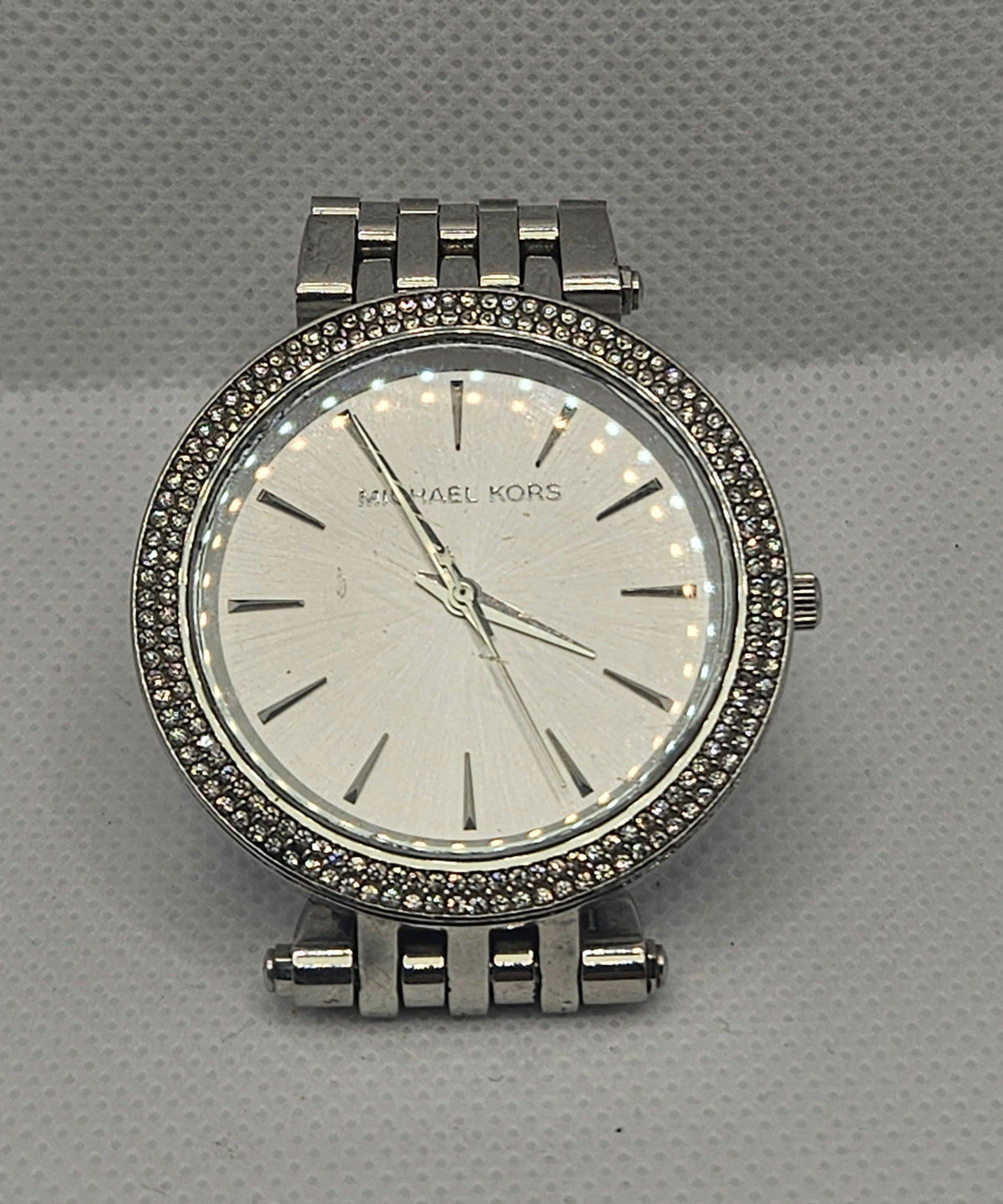 The Michael Kors Darci Silver-Tone Crystal Watch (MK-3190)