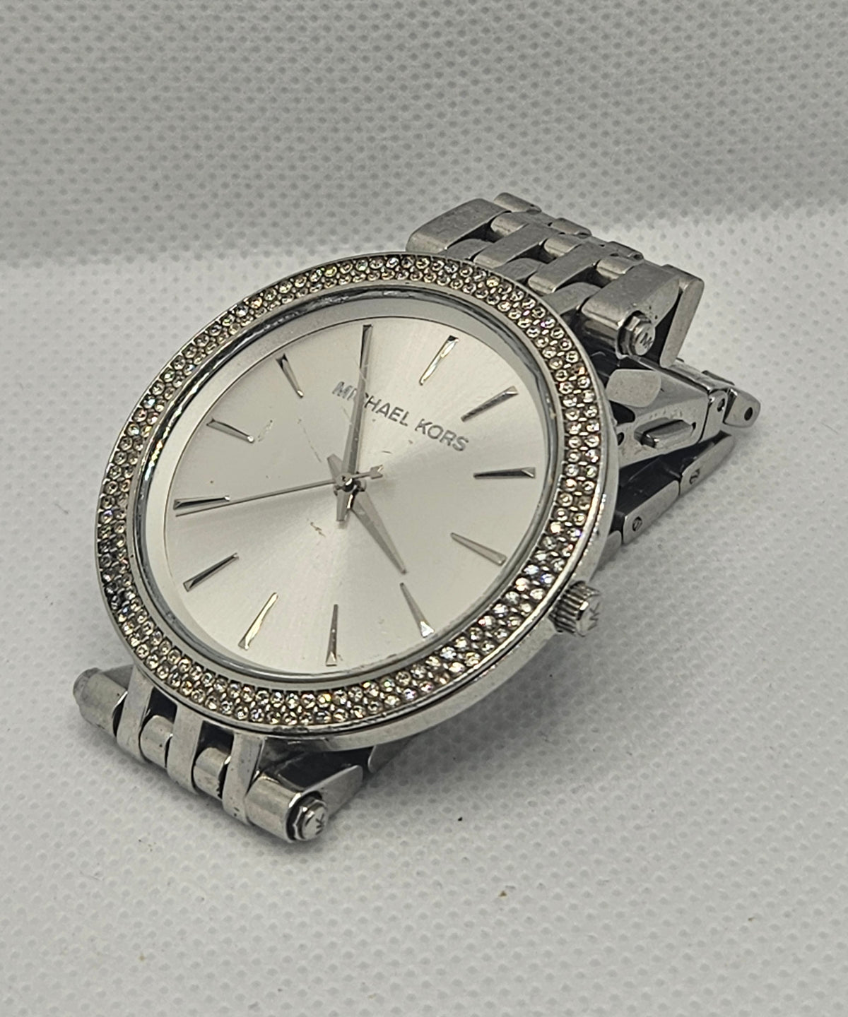 The Michael Kors Darci Silver-Tone Crystal Watch (MK-3190)