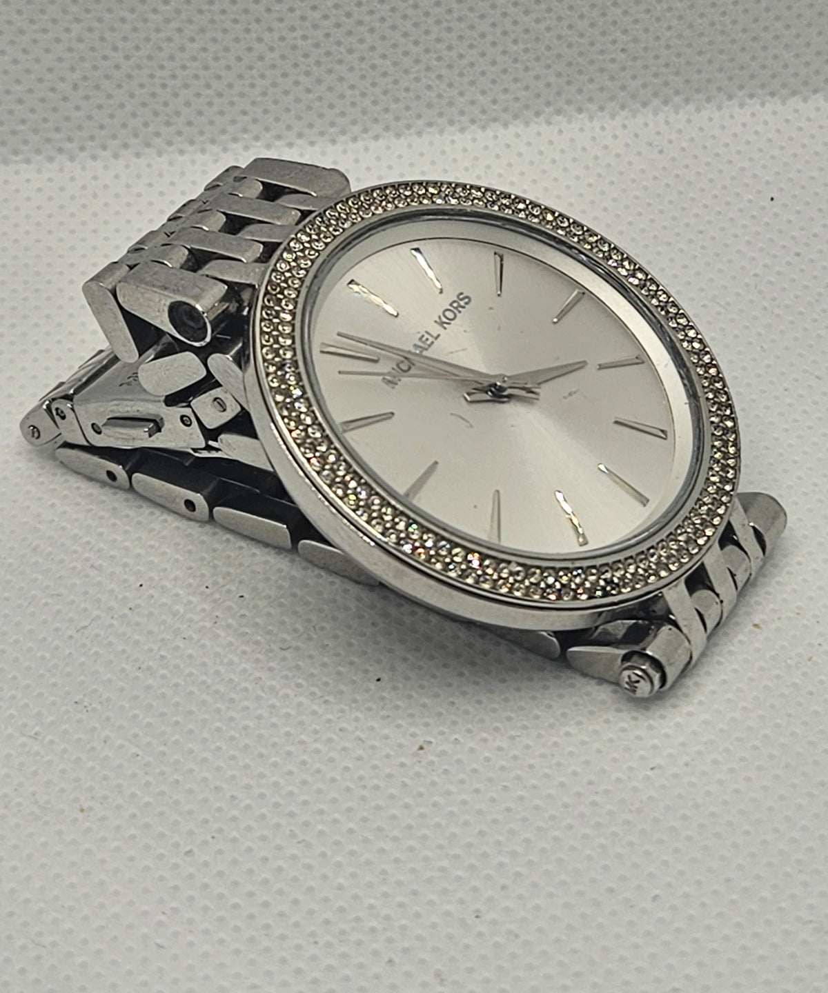 The Michael Kors Darci Silver-Tone Crystal Watch (MK-3190)