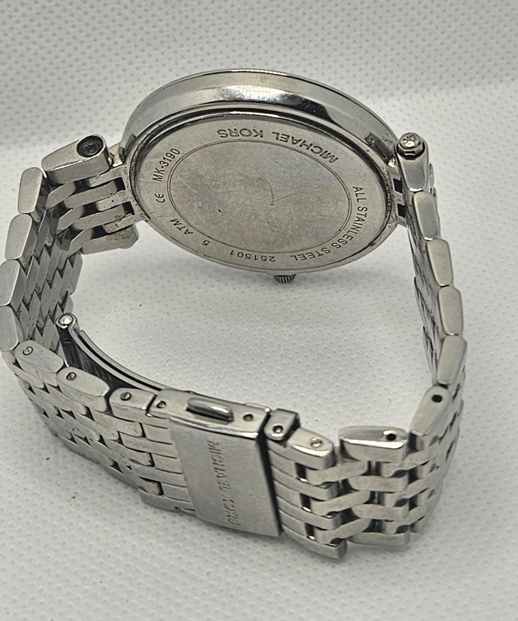 The Michael Kors Darci Silver-Tone Crystal Watch (MK-3190)