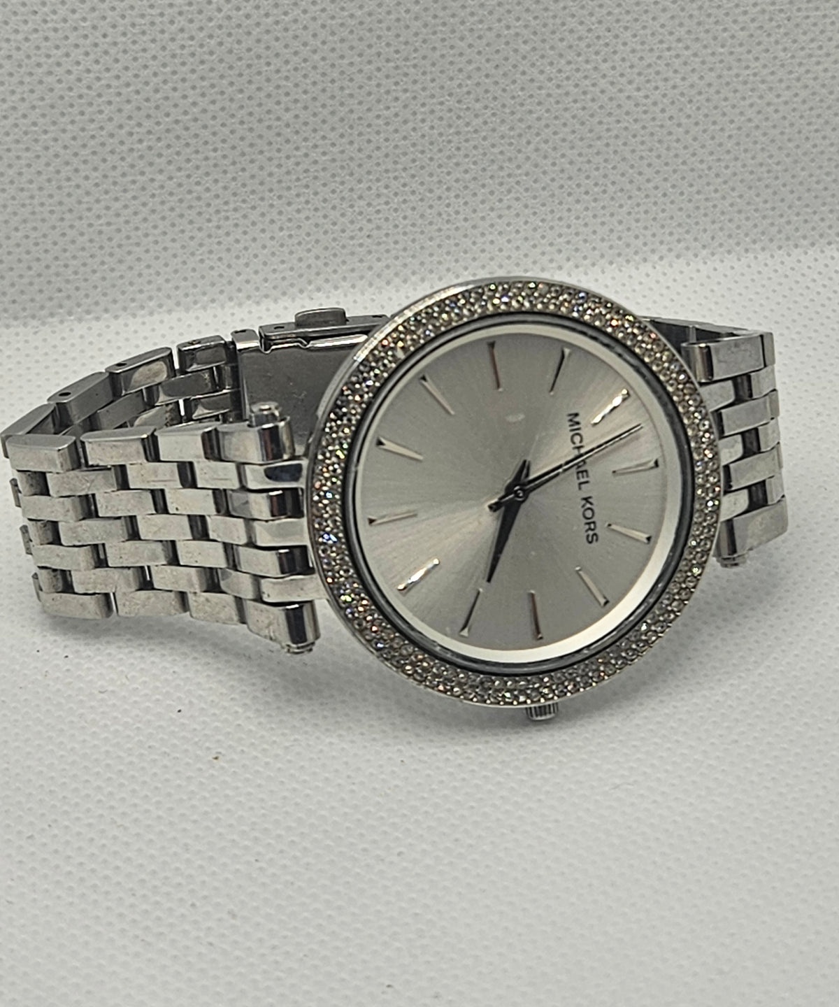 The Michael Kors Darci Silver-Tone Crystal Watch (MK-3190)