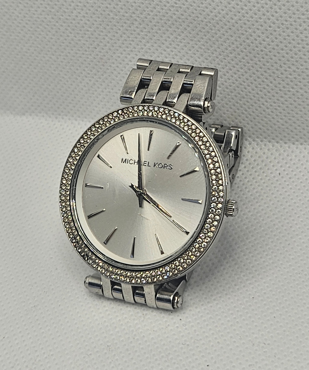 The Michael Kors Darci Silver-Tone Crystal Watch (MK-3190)
