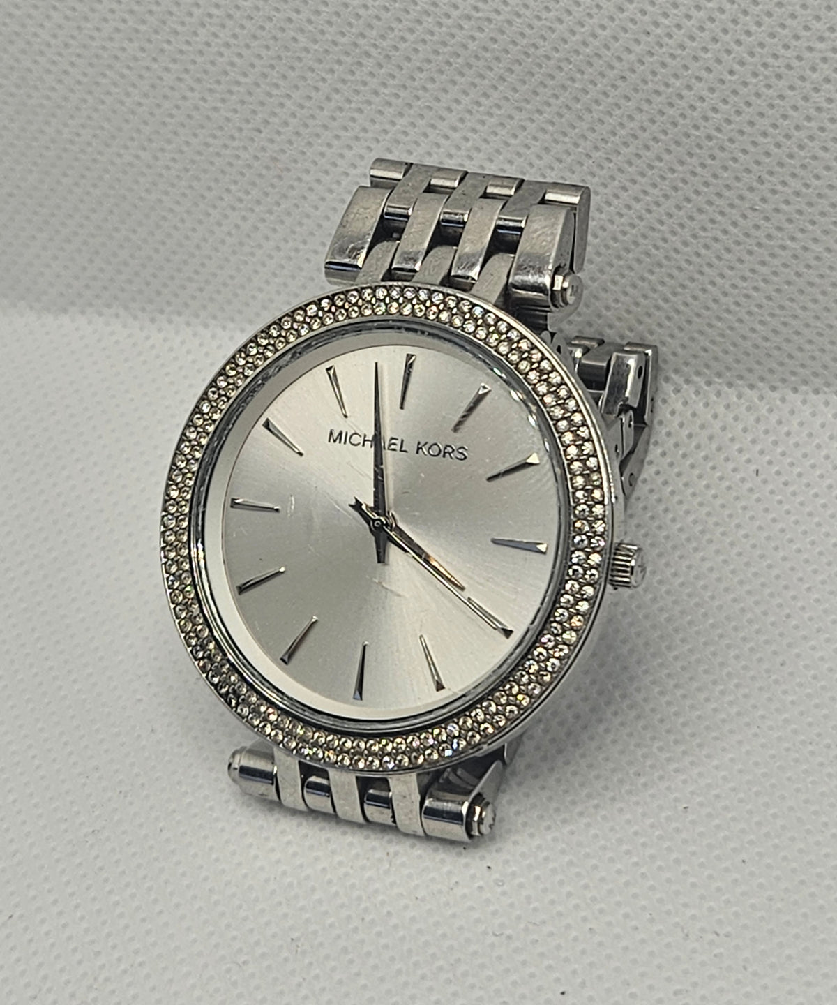 The Michael Kors Darci Silver-Tone Crystal Watch (MK-3190)