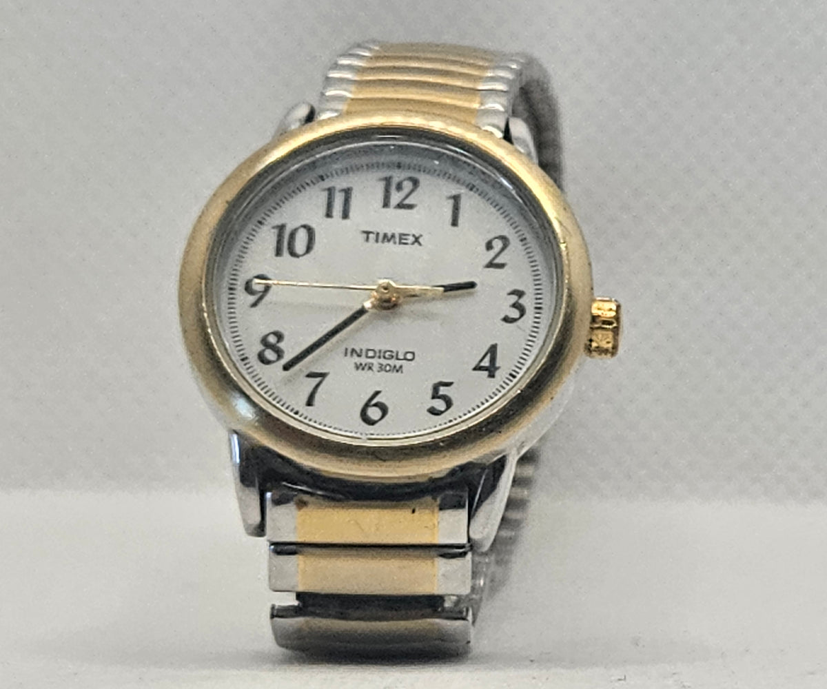 Vintage 2004 Timex Indiglo Two-Tone Expansion Watch