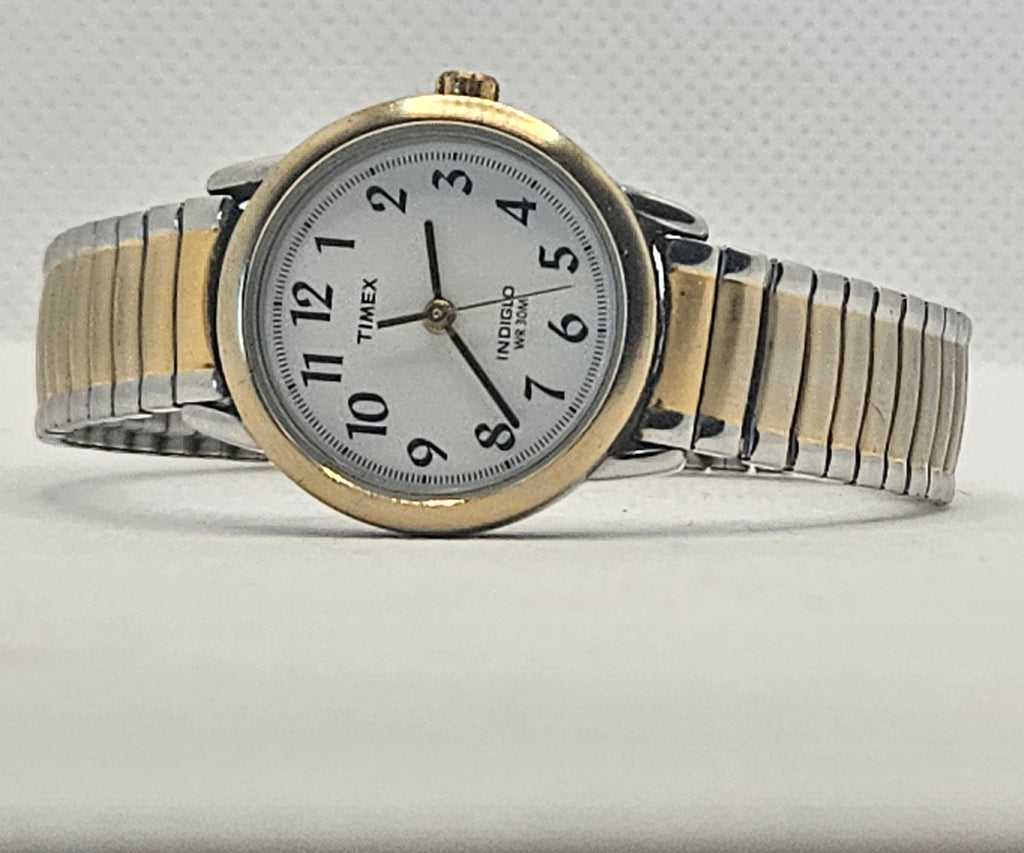 Vintage 2004 Timex Indiglo Two-Tone Expansion Watch