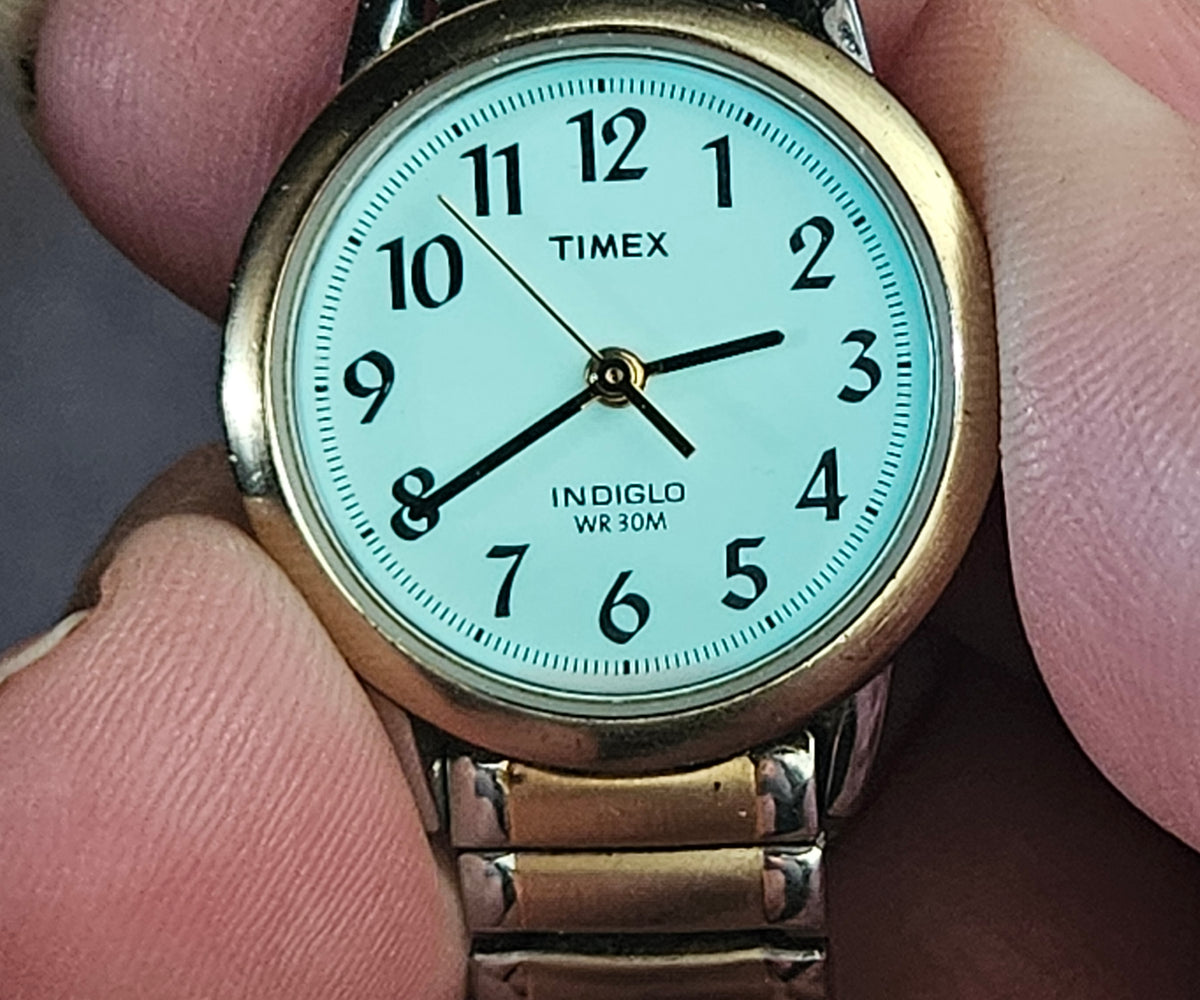 Vintage 2004 Timex Indiglo Two-Tone Expansion Watch