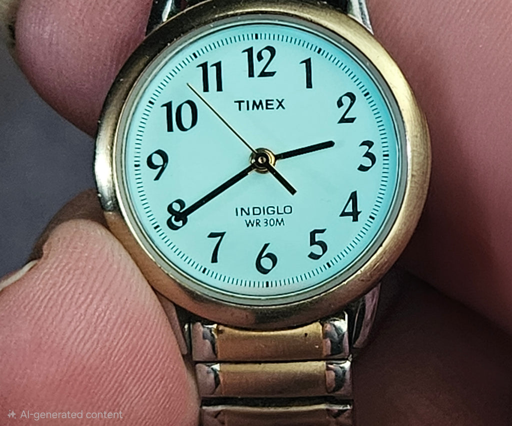 Vintage 2004 Timex Indiglo Two-Tone Expansion Watch