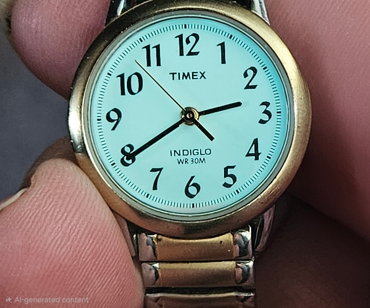 Vintage 2004 Timex Indiglo Two-Tone Expansion Watch