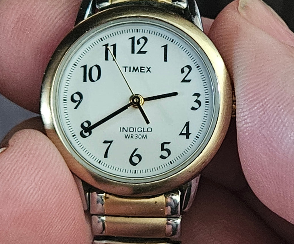 Vintage 2004 Timex Indiglo Two-Tone Expansion Watch
