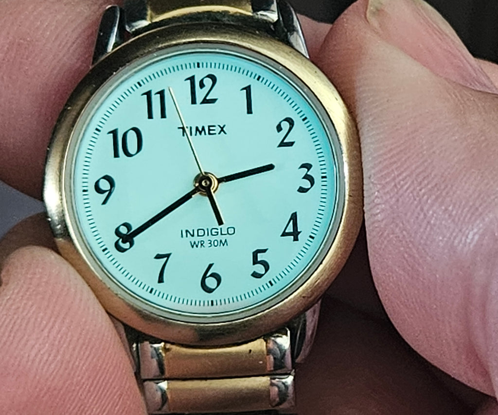 Vintage 2004 Timex Indiglo Two-Tone Expansion Watch