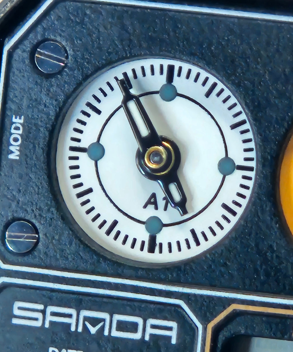 SAMDA Retro Dual-Zone Ana-Digi Temp Watch – Stealth Black Edition