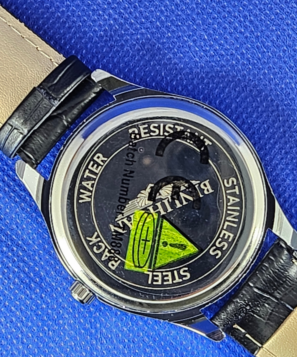 Vintage Art Deco Mens Watch | Classic Cream Dial & Leather Strap