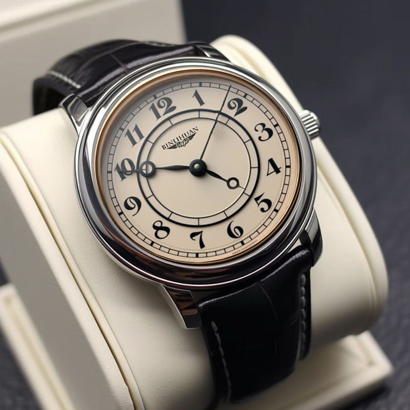 Vintage Art Deco Mens Watch | Classic Cream Dial & Leather Strap